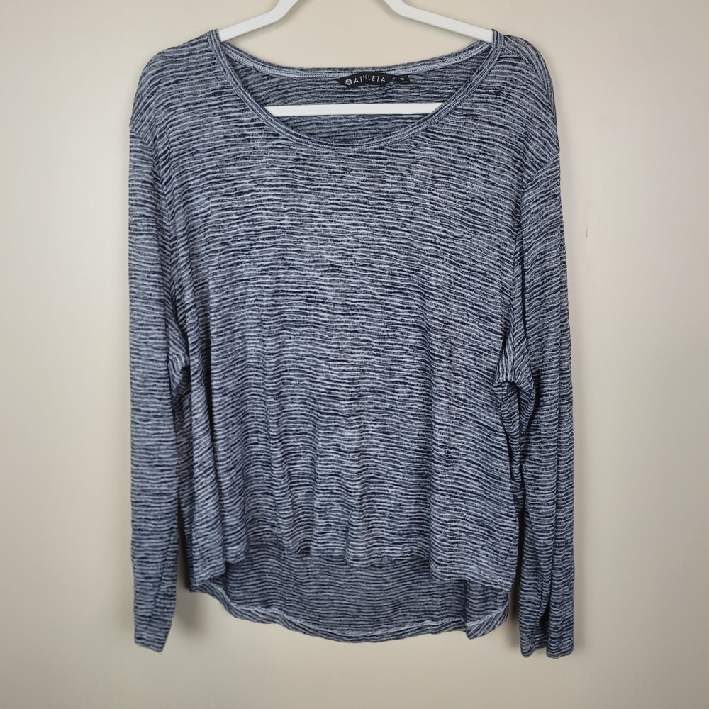 Athleta Breezy Open Back Long Sleeve Top size 1X